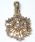 10K Gold Pendant with Clear Stones