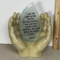 John 8:12 “I am the Light of the World...” Hands Figurine Lamp