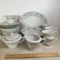 24 pc Happy Home Fine China Rose Bud Dinnerware Lot Made in Japan