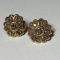 10K Gold Flower Shaped Earrings
