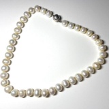 Pearl Necklace with Sterling Magnetic Clasp