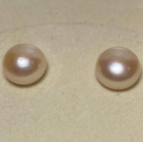Pair of Pearl Pierced Earrings with 925 Sterling Posts & Backs