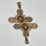 Large 14K Gold Cross Pendant