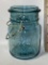 Small Blue Ball Ideal Glass Mason Jar #7