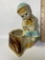 Vintage Little Boy Pottery Planter USA