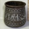 Heavy Vintage Etched Copper Pot