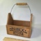 Wooden “O.O. Rufty General Store Salisbury, N.C.” Small Milk Bottle Caddy with Handle