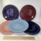 Lot of 5 Vintage Multi-Colored Fiesta Ware Homer Laughlin Plates