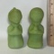 Vintage Pair of Praying Children Custard Glass Fenton Figurines with Original Foil Label