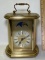 Battery Powered Mantle Clock with Brass Finish