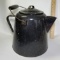 Large Vintage Granite-ware Tea Pot with Lid