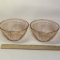 Pair of Pink Depression Glass Ribbed Bowls