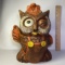 Vintage Ceramic Owl Cookie Jar