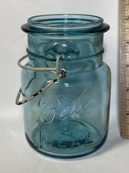 Small Blue Ball Ideal Glass Mason Jar #7