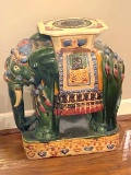Heavy Ceramic  Elephant Plant Stand