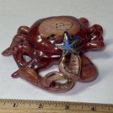 2001 Clayworks “T.Lite Crab” Hinged Trinket Box