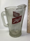 Vintage Schlitz Advertisement Glass Pitcher