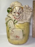 Vintage McCoy Pottery Evil Clown Cookie Jar