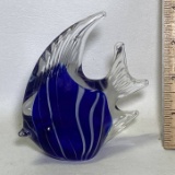 Art Glass Blue Angel Fish