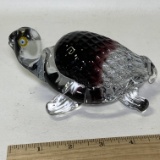 Adorable Art Glass Turtle Figurine