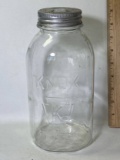 Vintage Knox Mason Jar with Unique Lid