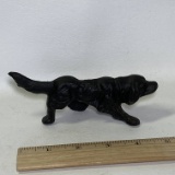 Cast Iron Black Dog Figurine