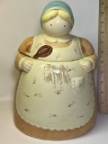 Ceramic Lady in Dress Cookie Jar