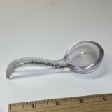 Vintage Purple Glass Condiment Spoon