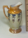 Hand Painted Iridescent Porcelain Pitcher -  Made in Japan