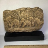 Stone Elephant Decorative Stand