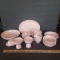 20 Pieces Vintage Pastel Pink Dinnerware