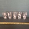 Lot of 5 Vintage Pink Polka Dot Glass Tumblers