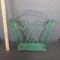 Art Deco Green Metal Magazine Rack