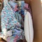 Box Lot Containing Unfinished Handmade Quilt and More