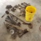 Lot of Very Old Chains, Tools, Door Hinges and Horseshoes