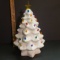 White Battery Operated Ceramic Tree with Multi Colored Lights