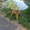 Vintage Bamboo Patio Table with Glass Top