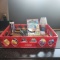 Vintage Plastic Coca Cola Crate Filled with Random Assorted Items