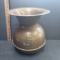 Rare Vintage Brass Embossed Bulldog Cut Plug Tobacco Spittoon