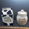 Lot of 2 Ceramic Cow Theme Cookie Jars/Canisters