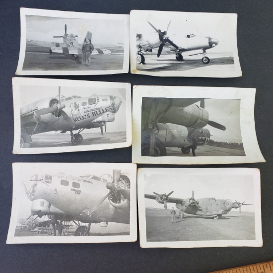 Lot of Original World War II Photographs of Planes, Southern Clipper, Hell’s Belles
