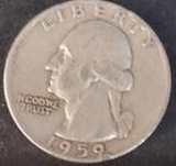 1959 D Silver Quarter