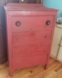 Vintage Wood 4 Drawer Chest For Refinishing