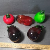 Lot of Glass Fruits and Veggies