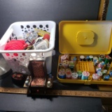 Lot of Vintage Sewing Items and Thread Box