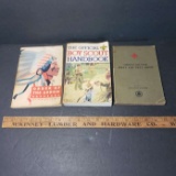 Vintage Boy Scouts and American Red Cross Text Books