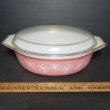 Vintage Pyrex Pink Daisy 045 2.5 Quart With Lid