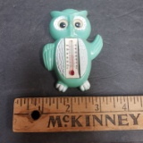 Vintage Arjon Owl Plastic Magnet Thermometer