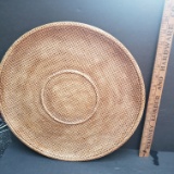 Vintage Basket Weave Pattern Platter