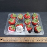 11 Chocolate Covered Strawberries, Food Props, Assorted Designs